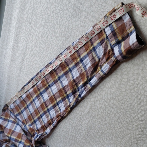 Rye by Hawker Men's Blue and Brown Long Sleeve Shirt Size L-Tall - Picture 10 of 11